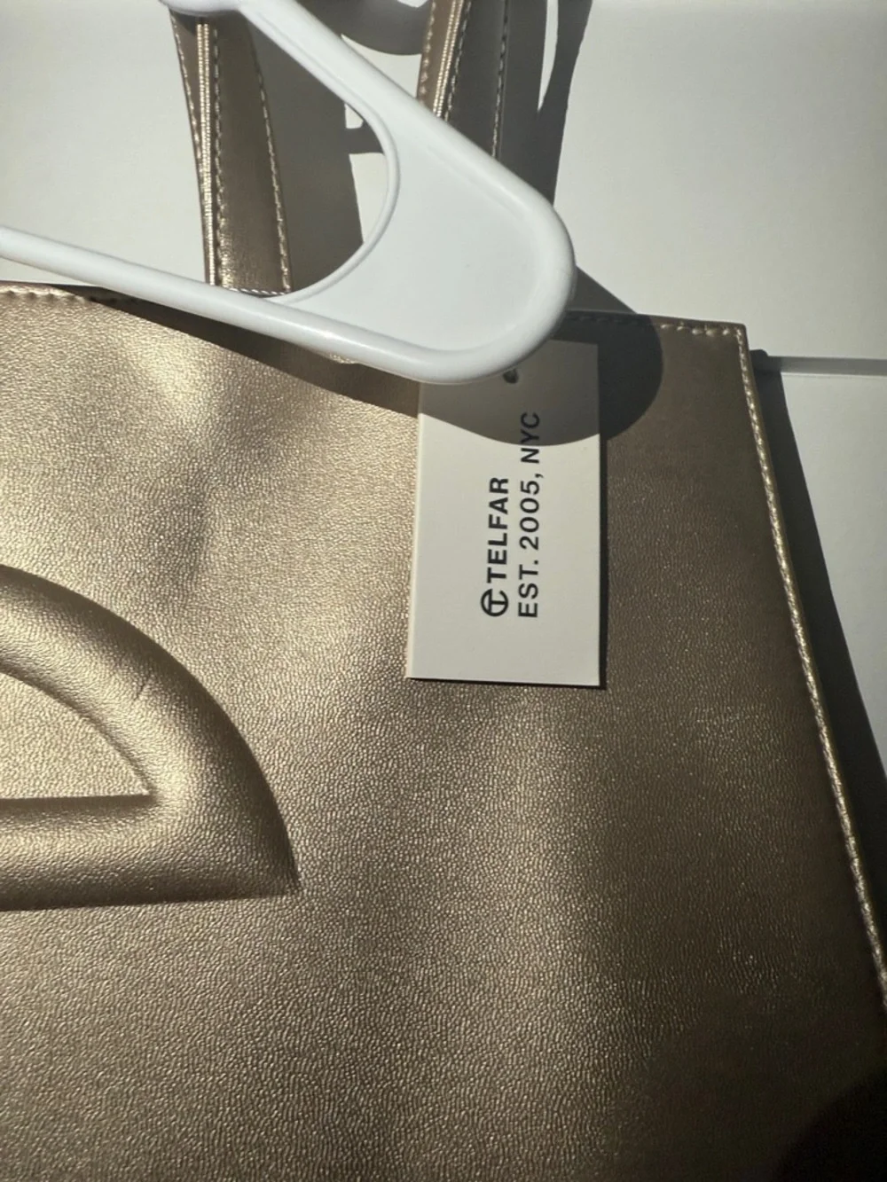 Telfar Medium Shopping Bag in Metallic Gold - Picture 5 of 9